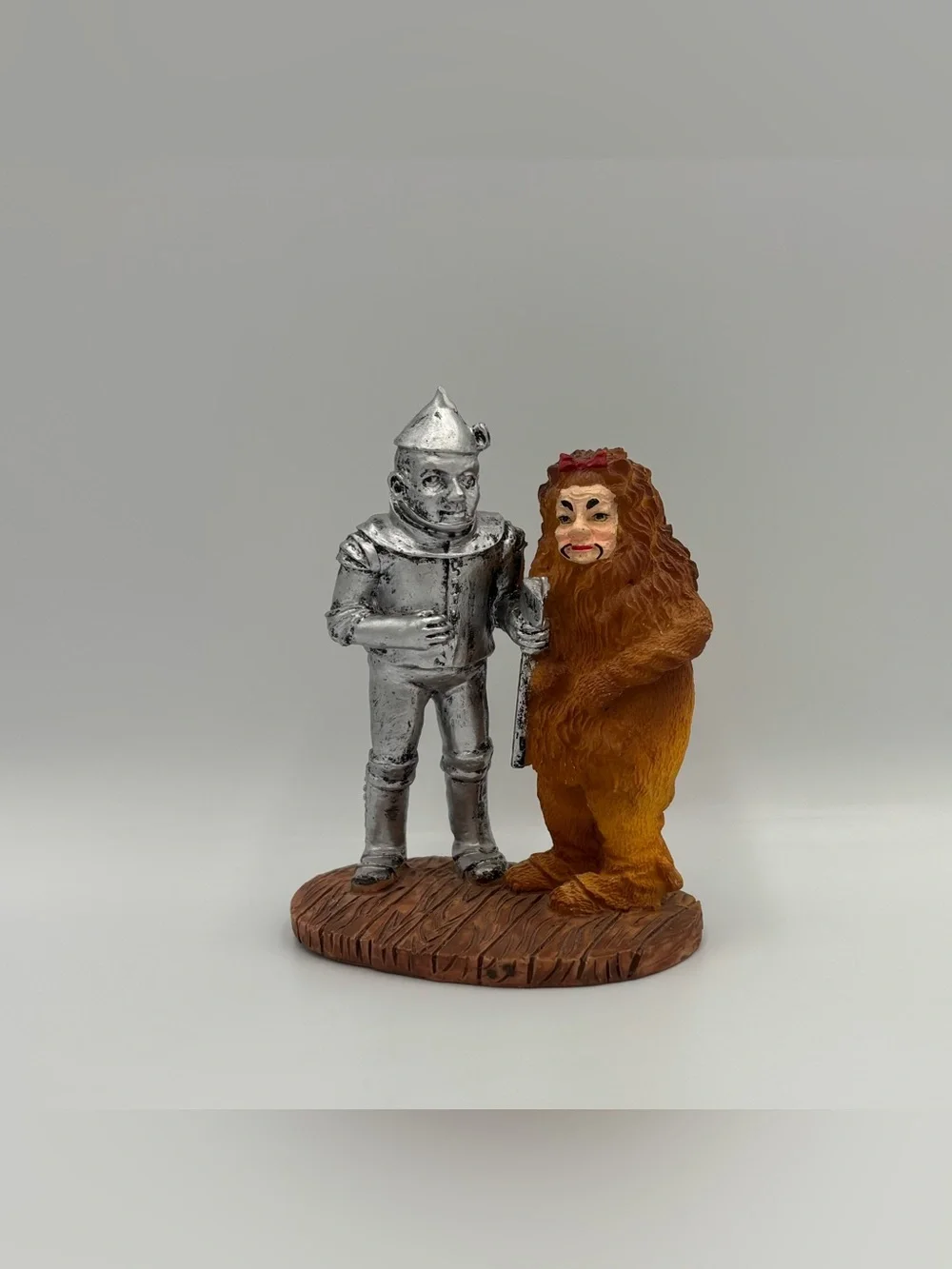 RARE Vintage Wizard Of Oz Tin Man & Cowardly Lion Ceramic Toy Home Decor